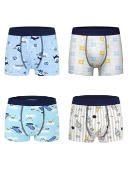 16 Pack Kids Cotton Boxer Umderwear High Elastic Waist and Breathable Underpants for Boys