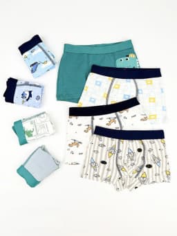 16 Pack Kids Cotton Boxer Umderwear High Elastic Waist and Breathable Underpants for Boys