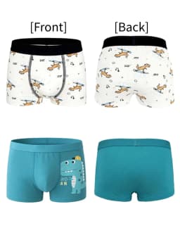 16 Pack Kids Cotton Boxer Umderwear High Elastic Waist and Breathable Underpants for Boys