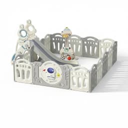 Baby Fence Baby Playpen Astronaut Fence Baby Toy Multi Functional Baby Playground Children Amusement Park with Baby Slide