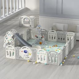 Baby Fence Baby Playpen Astronaut Fence Baby Toy Multi Functional Baby Playground Children Amusement Park with Baby Slide