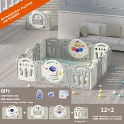 Baby Fence Baby Playpen Astronaut Fence Baby Toy Multi Functional Baby Playground Children Amusement Park with Baby Slide