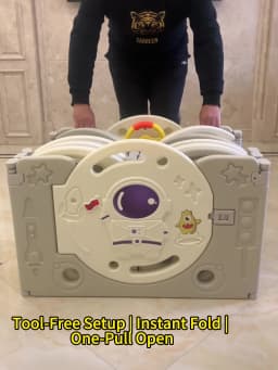 Baby Fence Baby Playpen Astronaut Fence Baby Toy Multi Functional Baby Playground Children Amusement Park with Baby Slide