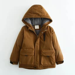 Boys Winter Hooded Cotton Jacket Polar Fleece Thicken Warm Coat 4-12 Years Kids Windproof Rainproof Outdoor Sports Outerwear