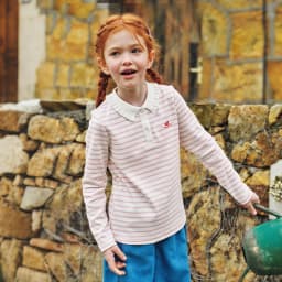 Dave Bella Girls Long Sleeve Polo T-Shirt Kids Autumn Spring Stripe Tops Children Cotton Casual Outdoor Clothes DK3263391