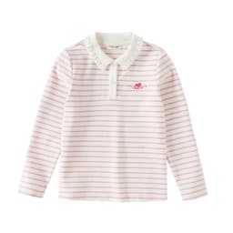 Dave Bella Girls Long Sleeve Polo T-Shirt Kids Autumn Spring Stripe Tops Children Cotton Casual Outdoor Clothes DK3263391