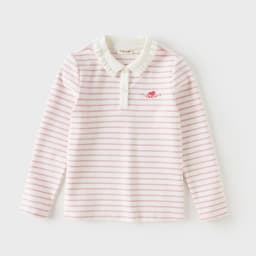 Dave Bella Girls Long Sleeve Polo T-Shirt Kids Autumn Spring Stripe Tops Children Cotton Casual Outdoor Clothes DK3263391