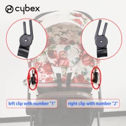 Buggy Sunshade Clip Connector for Cybex Mios 2/3 Priam 3/4 2019~2025 Stroller Canopy Rod Clip Awning Clasp Adjustable Knob