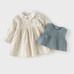 Dave Bella Girls Dresses Autumn Sweater Vest Dress Two Piece Set Sweet Printed Spring Children Princess Elegant Party DB3262985