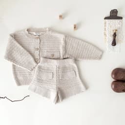 New Autumn Winter Toddlers Girls Knitted Sets Cardigan Sweater Shorts 2pcs Korean Style Baby Kids Princess Outfits