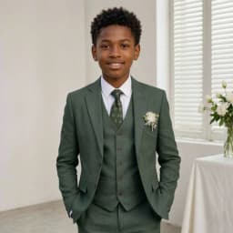 Linen 3 Pieces Beach Wedding Boy Suits Prom Classic Light Wear For Kids Outdoor Garden Elegant Family Summer Celebrations