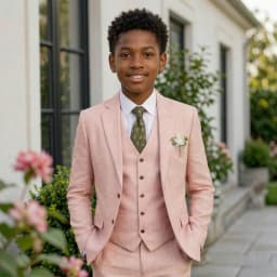 Linen 3 Pieces Beach Wedding Boy Suits Prom Classic Light Wear For Kids Outdoor Garden Elegant Family Summer Celebrations