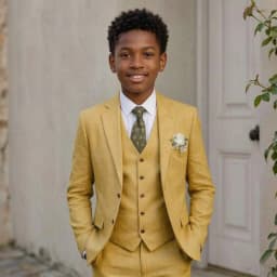 Linen 3 Pieces Beach Wedding Boy Suits Prom Classic Light Wear For Kids Outdoor Garden Elegant Family Summer Celebrations