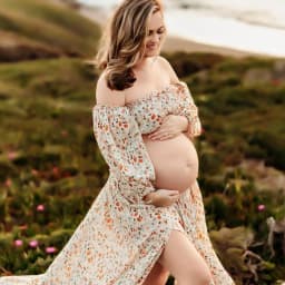 Photoshoot Dress For Women Floral chiffon Two-Piece Long Sleeved&Short Sleeved Short Top Maternity Dresses For Baby Showers