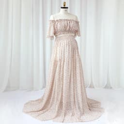 Photoshoot Dress For Women Floral chiffon Two-Piece Long Sleeved&Short Sleeved Short Top Maternity Dresses For Baby Showers