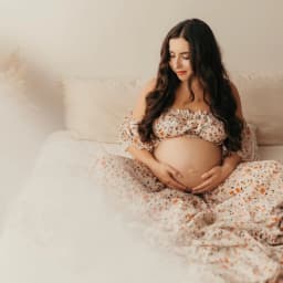 Photoshoot Dress For Women Floral chiffon Two-Piece Long Sleeved&Short Sleeved Short Top Maternity Dresses For Baby Showers