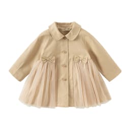 Dave Bella Children Girl's Outerwear 2025 New Autumn Fashion Casual Classy Noble Jacket Coat Tops Mesh Outdoor Party DB3241764