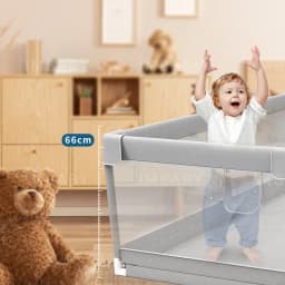 IMBABY Baby Playpen Light Gray Infant Fence 150x180 Baby Playground 180x200 Activities for Baby Large Dry Pool Safety Fence