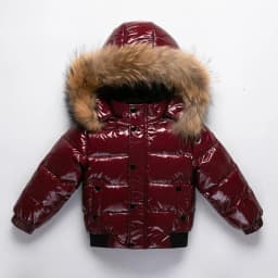 RAISE Winter 1-8 Years Kids Boys Parka Babys Girl Down Jackets Waterproof Shiny Real Fur Thicken Warm Boys Outerwear Coat Outfit