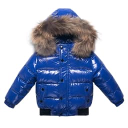 RAISE Winter 1-8 Years Kids Boys Parka Babys Girl Down Jackets Waterproof Shiny Real Fur Thicken Warm Boys Outerwear Coat Outfit