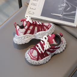 Children's Sneakers for Boy Chunky Non-slip Girls Sneakers Fashion Mesh Breathable Kids Causal School Basketball Shoes Versatile
