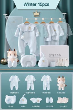Newborn Baby Clothing 15/17/18/20 Pcs/0-3Months 100%Cotton Kids Clothes Suit Unise Infant Boys Girls Clothing Set Without Box