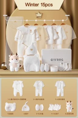 Newborn Baby Clothing 15/17/18/20 Pcs/0-3Months 100%Cotton Kids Clothes Suit Unise Infant Boys Girls Clothing Set Without Box