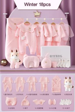 Newborn Baby Clothing 15/17/18/20 Pcs/0-3Months 100%Cotton Kids Clothes Suit Unise Infant Boys Girls Clothing Set Without Box