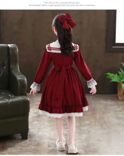 2026 Summer Lolita Child Costume Clothes Girls Casual Midi Dress Children Dresses For Teens Party Princess Sundress 5-14 Years