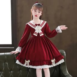 2026 Summer Lolita Child Costume Clothes Girls Casual Midi Dress Children Dresses For Teens Party Princess Sundress 5-14 Years