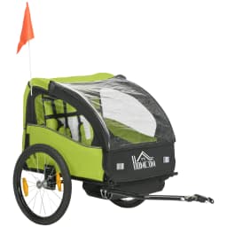 Homcom Bicycle Trailer for Children +18 Months with 2 Seats 140X88X90 cm