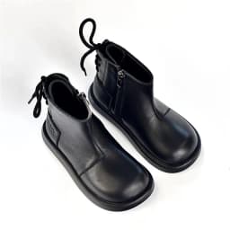 Genuine Leather Children Fashion Boots Autumn Winter Warm Snow Shoes Kids Girls Boys Casual Shoes Top Quality Retro Cowhide Boot