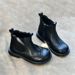 Genuine Leather Children Fashion Boots Autumn Winter Warm Snow Shoes Kids Girls Boys Casual Shoes Top Quality Retro Cowhide Boot