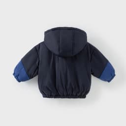 Dave Bella Autumn Winter Children Jacket Boys Warm Thicken Hooded Navy Blue Jackets Coat Kids Clothes Outerwear DB3241970
