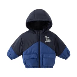 Dave Bella Autumn Winter Children Jacket Boys Warm Thicken Hooded Navy Blue Jackets Coat Kids Clothes Outerwear DB3241970