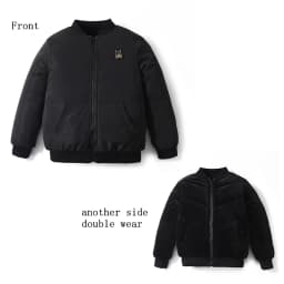Ready to Ship Mail's Winter Boys Girls Velvet Thick Coat Children Outerwear Kids Double-sided Jackets Teenagers Boy Girl Coats