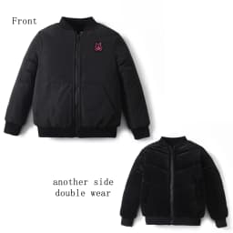 Ready to Ship Mail's Winter Boys Girls Velvet Thick Coat Children Outerwear Kids Double-sided Jackets Teenagers Boy Girl Coats