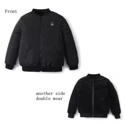 Ready to Ship Mail's Winter Boys Girls Velvet Thick Coat Children Outerwear Kids Double-sided Jackets Teenagers Boy Girl Coats
