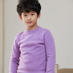 Children's 100% Merino Wool Pullover Sweater Autumn Winter Boys Girls O-neck Soild Basic Long Sleeve Cashmere Sweater Thick Warm