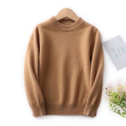Children's 100% Merino Wool Pullover Sweater Autumn Winter Boys Girls O-neck Soild Basic Long Sleeve Cashmere Sweater Thick Warm