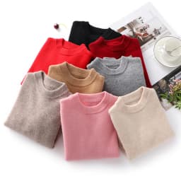 Children's 100% Merino Wool Pullover Sweater Autumn Winter Boys Girls O-neck Soild Basic Long Sleeve Cashmere Sweater Thick Warm