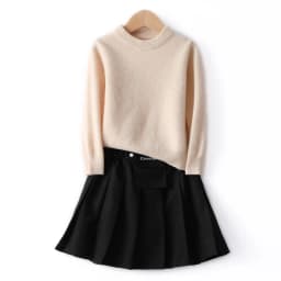 Children's 100% Merino Wool Pullover Sweater Autumn Winter Boys Girls O-neck Soild Basic Long Sleeve Cashmere Sweater Thick Warm