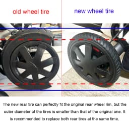 Buggy Rear Tire For Quinny Buzz Xtra ( Not Moodd !!!) Back Wheel With Tread PU Tubeless DIY Compatible Baby Stroller Accessories
