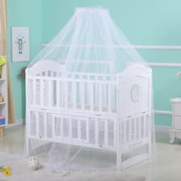 Summer Mosquito Net Baby Canopy Bed Net Stand Infant Cot Dome Mosquito Netting Hanging Bed Curtain Support Foldable Crib Tent