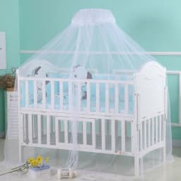 Summer Mosquito Net Baby Canopy Bed Net Stand Infant Cot Dome Mosquito Netting Hanging Bed Curtain Support Foldable Crib Tent