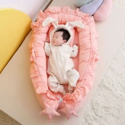 Newborn Bed for Breastfeeding Sleep Baby Cribs Portable Baby Nest 0-18 Months Detachable Anti-Rollover Bassinet with Cooling Mat