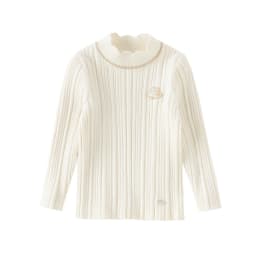 Dave Bella Girls' Autumn Winter Sweater Children's Half High Collar Pollover Kids Long Sleeve Bottom Shirt DB4253860