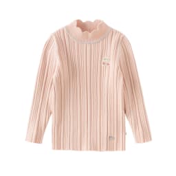 Dave Bella Girls' Autumn Winter Sweater Children's Half High Collar Pollover Kids Long Sleeve Bottom Shirt DB4253860