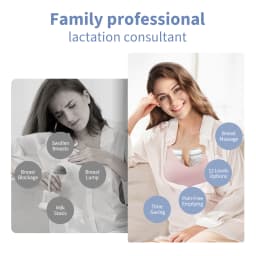 2pcs Electric Breast Pump Handsfree BPA Free 12 Levels & 3 Modes Upgrade Wearable Breastfeeding Pump with 19/24/27mm Flange