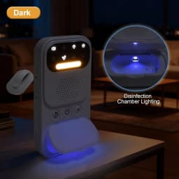 Bedwetting Alarm, for Boys Girls and Older Kids, Wireless Sensor, UV Mode/Night Light, Sound/Vibration Pee Alarm, White